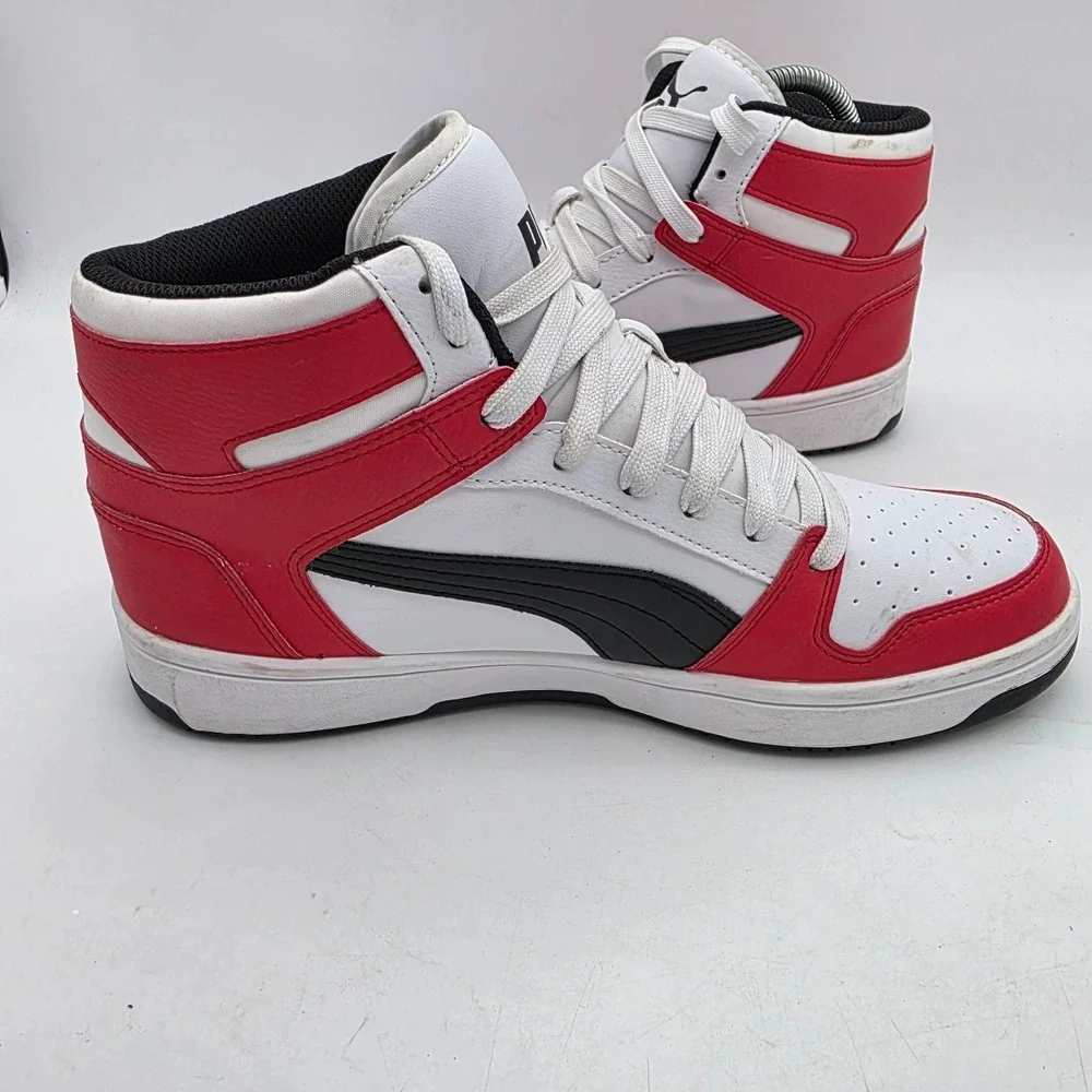 Puma Rebound LayUp High Top Red White Black 369573-14 US 9.5 Mens